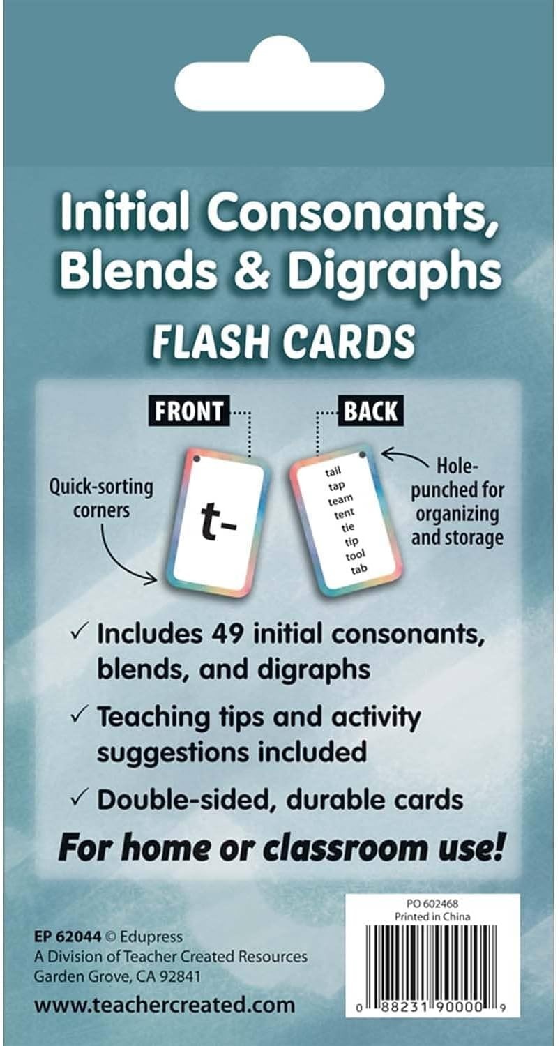 Educational Language Skills Flash Cards with Teaching Tips – 3-1/8″ x 5-1/8″