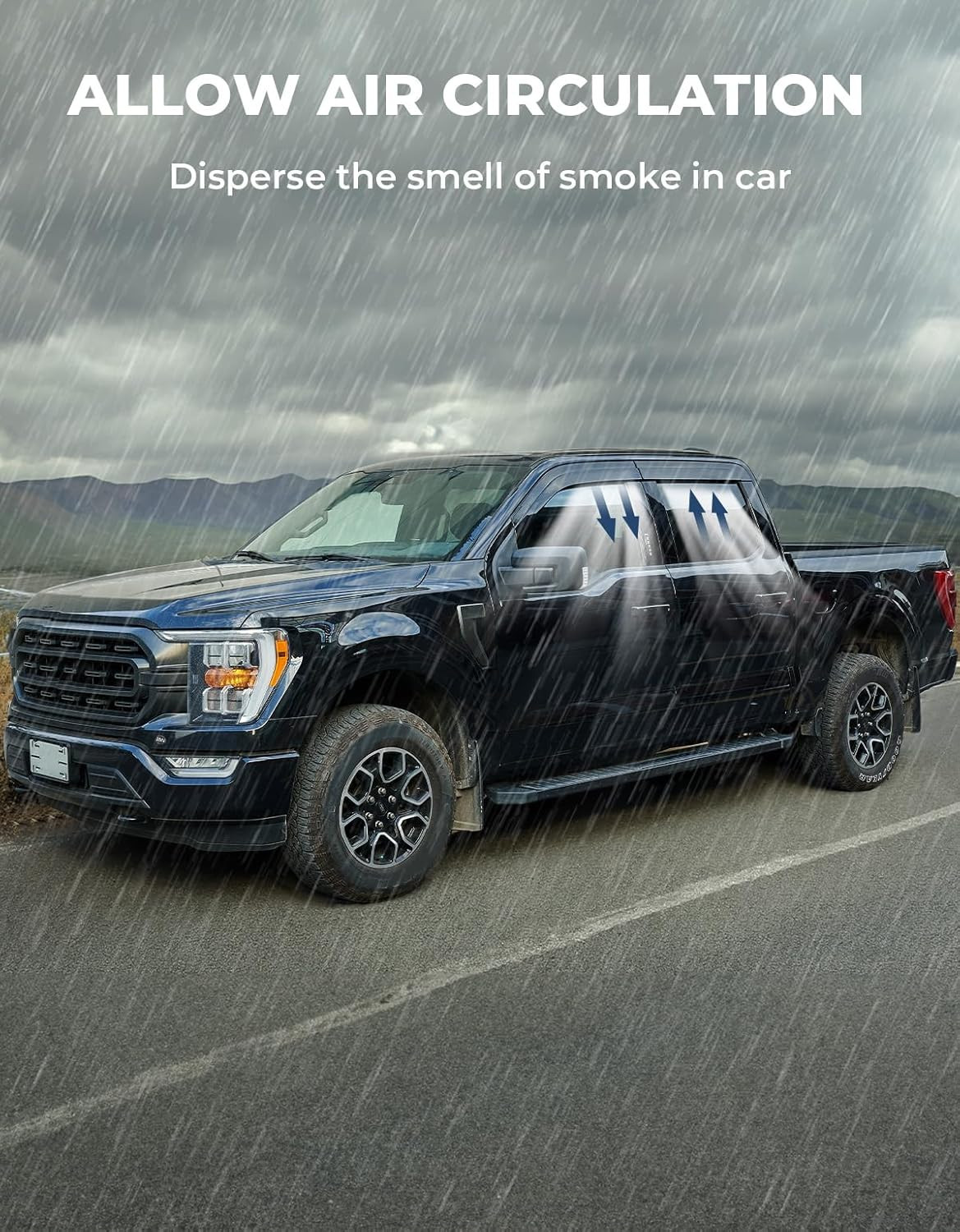 Low Profile Vent Visor Compatible with 2015-2026 Ford F150, 2017-2026 F