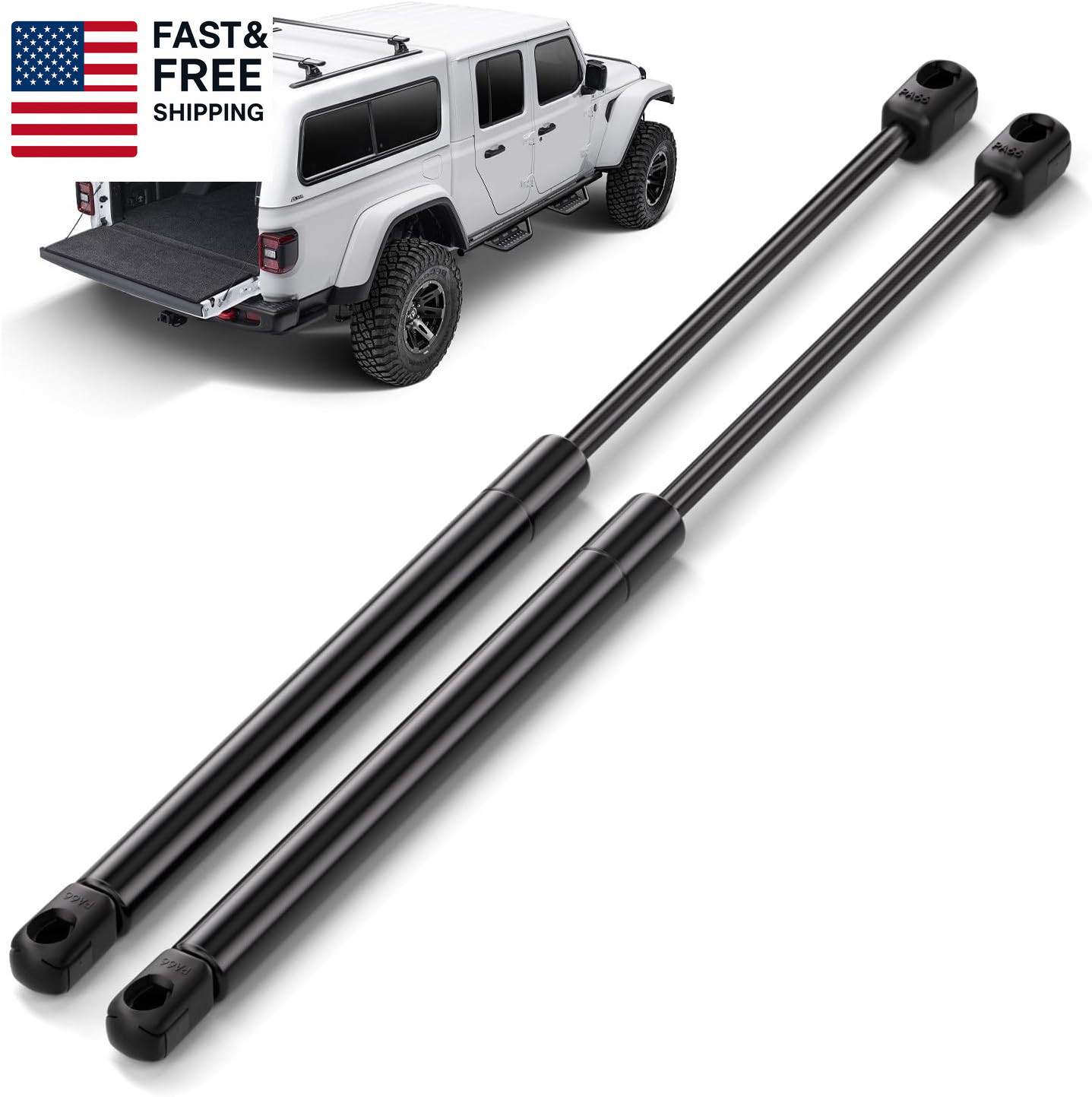 Rear Window Struts for Jeep Wrangler 2007-2010, SG214054 Rear Glass Window 2 Pcs