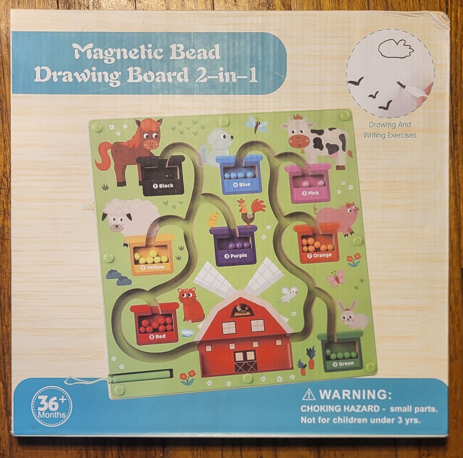 2 in 1 Double Side Magnetic Color & Number Maze, Magnetic Drawing Board Ages 3+