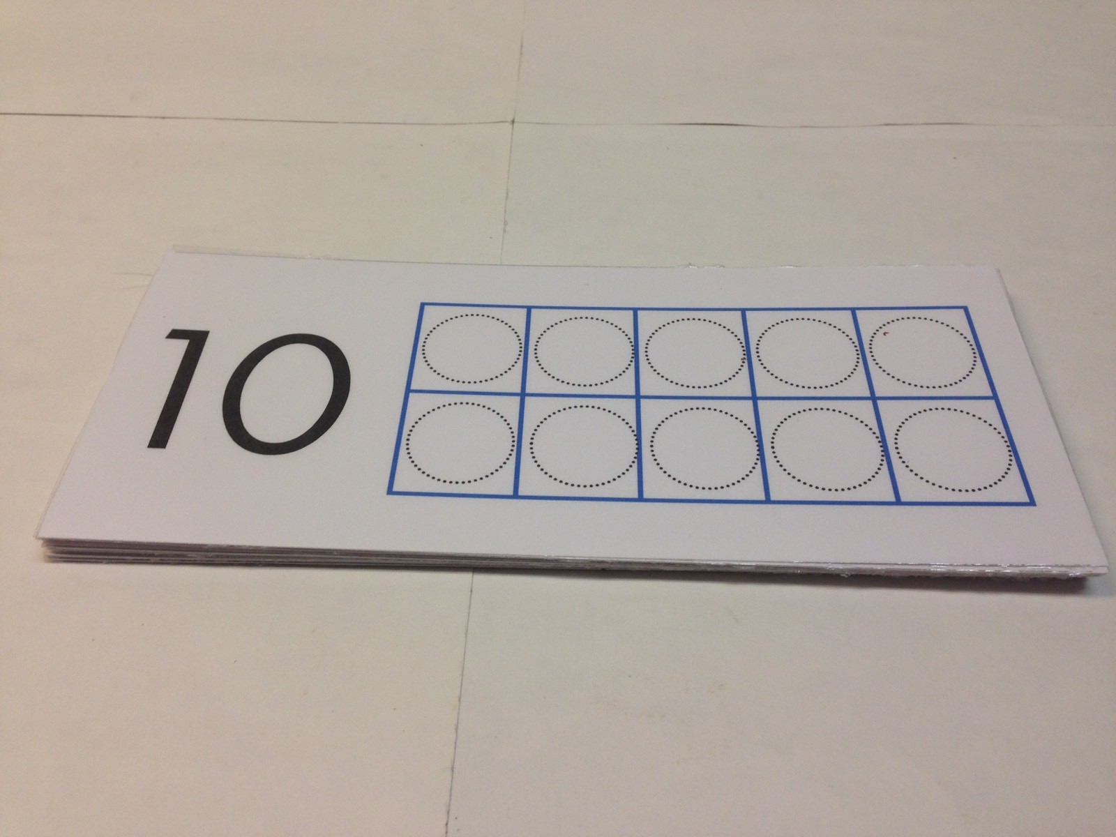 Ten Frames Counting – 20 Cards- Laminated Cards Set