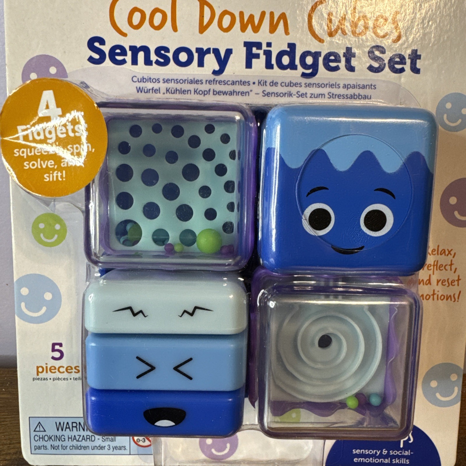 Learning Resources Cool Down Cubes Sensory Fidget Set, Fidgets for Kids New