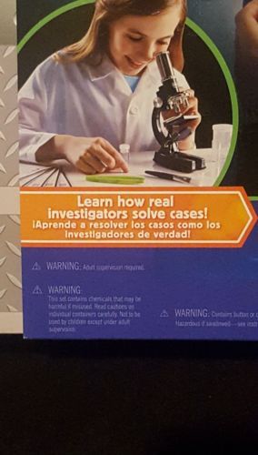 Edu Science Deluxe Forensic Crime Lab Kit 50+ Pieces w Microscope New Sealed