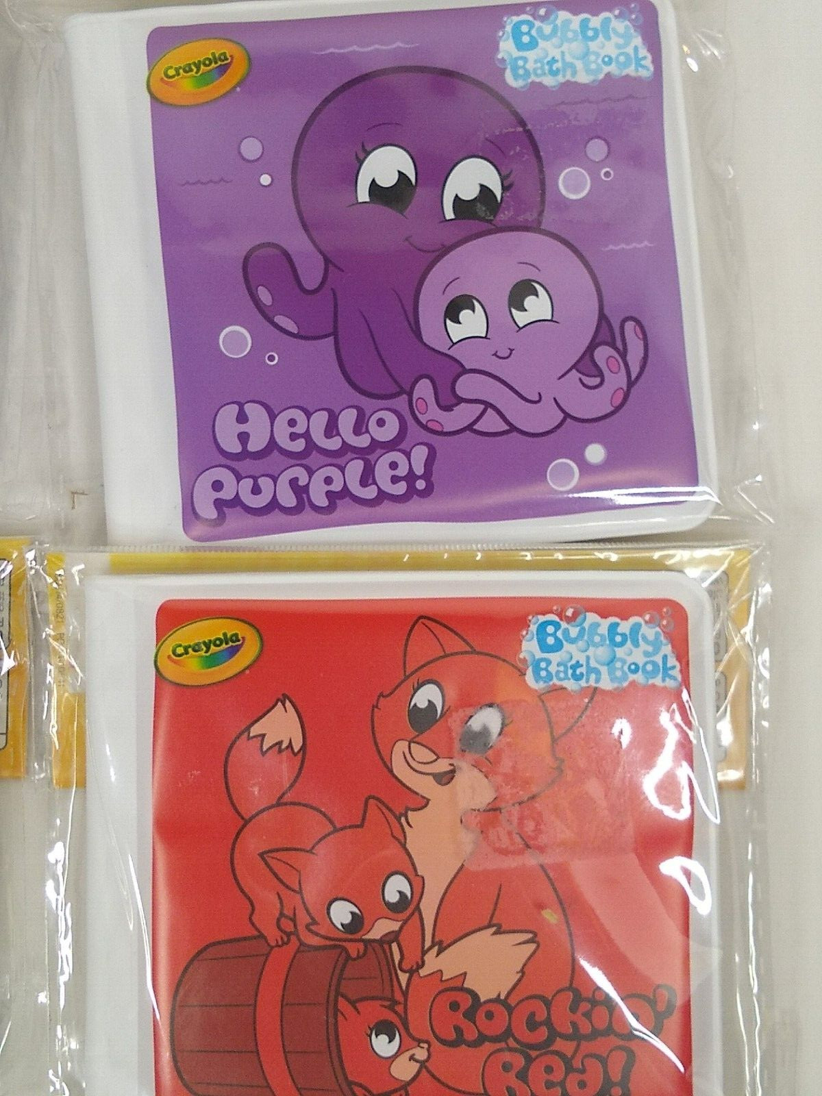 4 Crayola Bath Book Red Green Purple Blue 4.5 X 4 inch Ages 3+