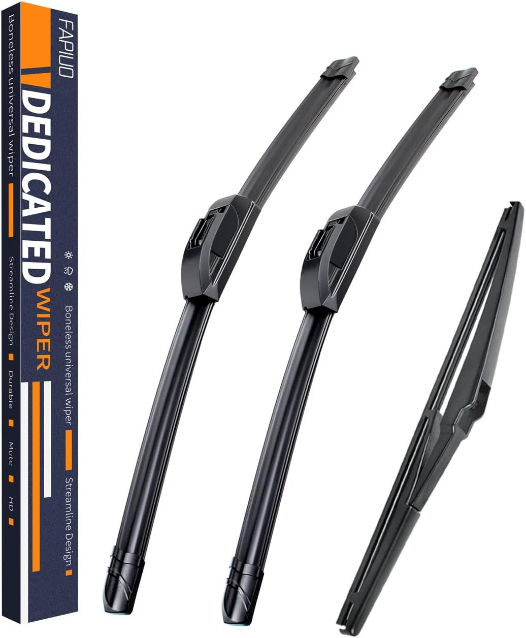 Replacement for Mazda CX-7 2007-2012 Silent Wipers – Front and Rear Windshield W