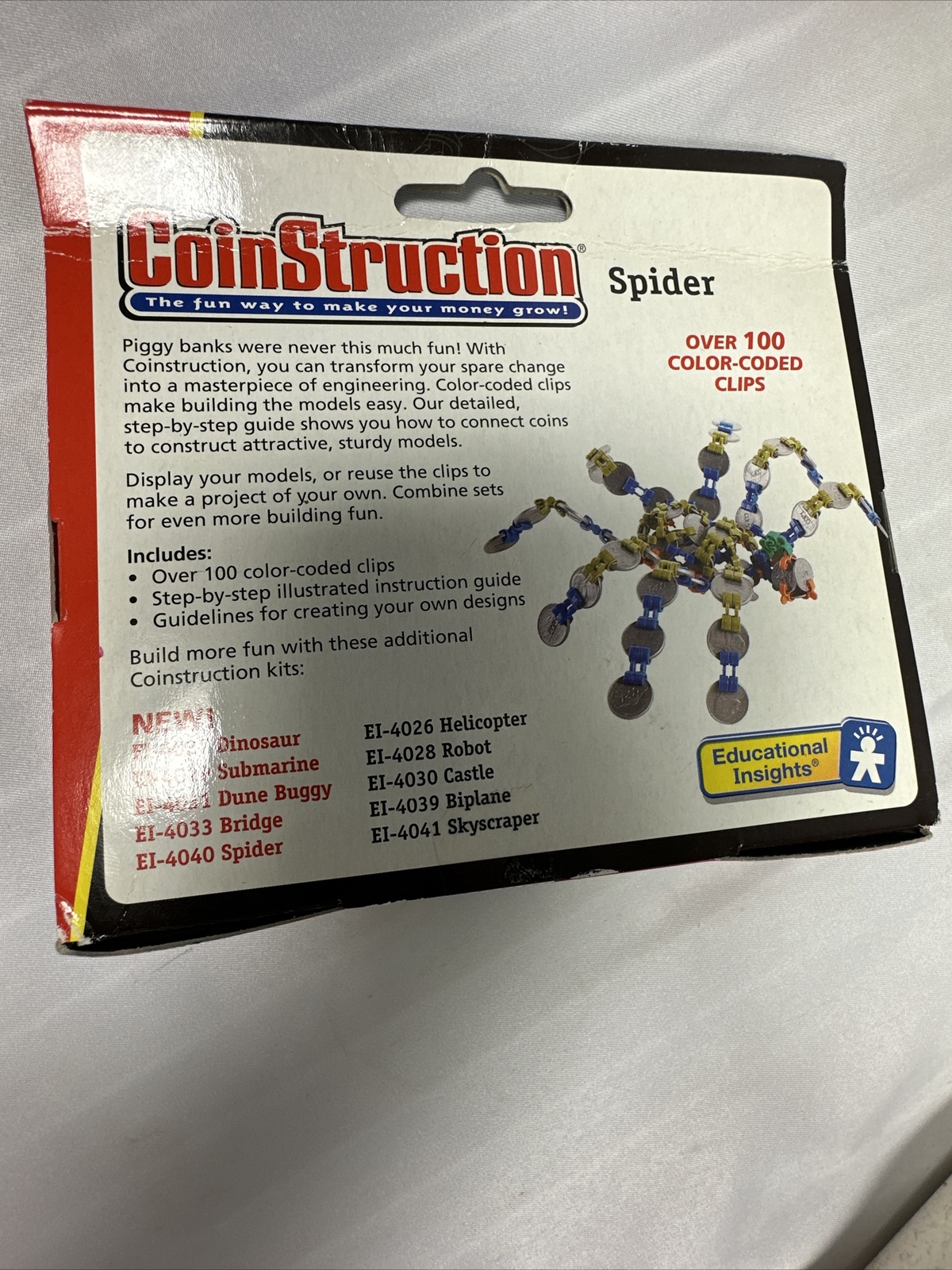 Coin Struction Spider Educational Insights EI-4040 100pc