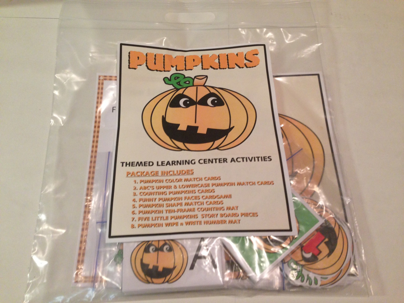 PUMPKINS -THEMED Learning Activities Package- LAMINATED – Teaching supplies