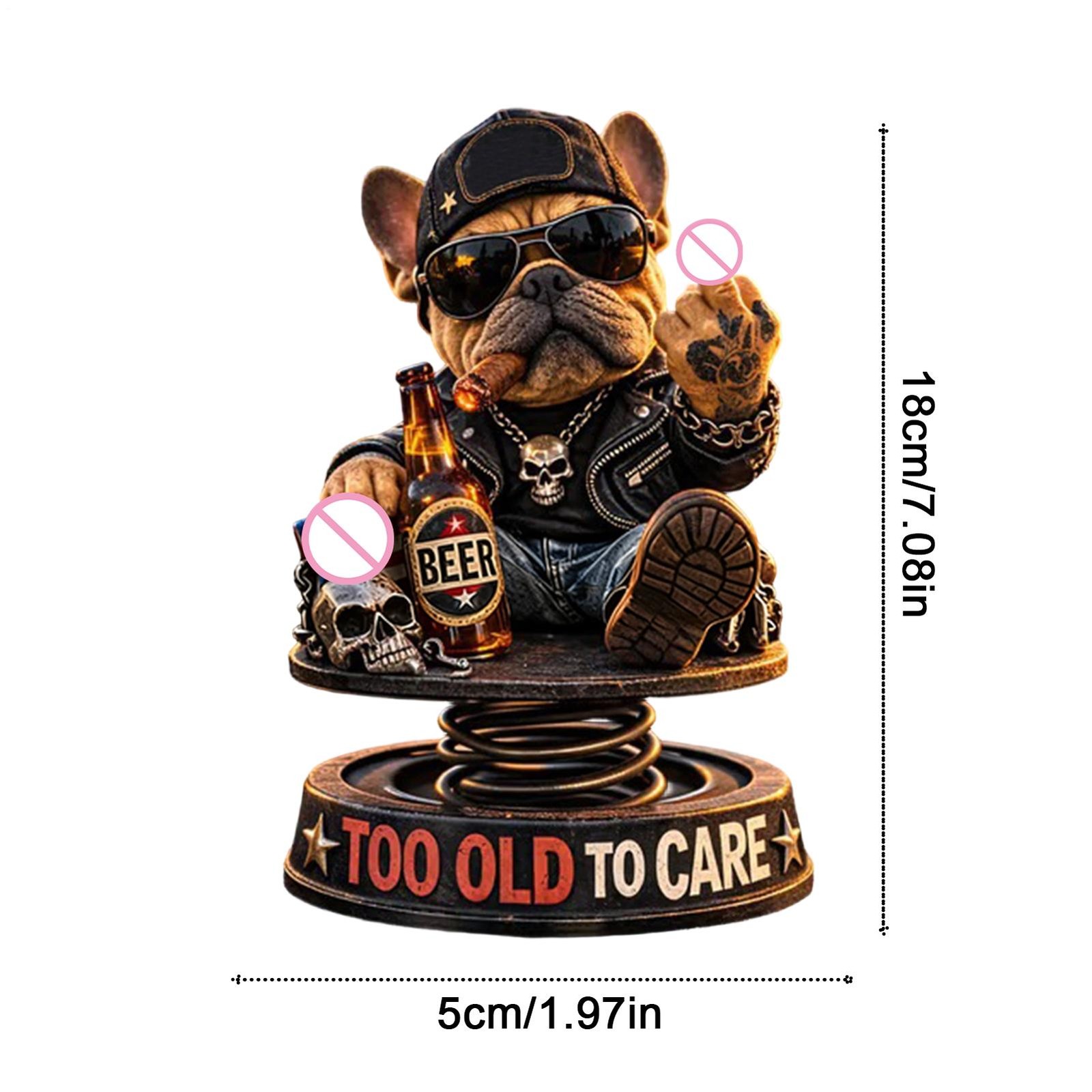 Dashboard Accessories Cute Funny Non Slip Resin Fun Car Accessories Dog Figures