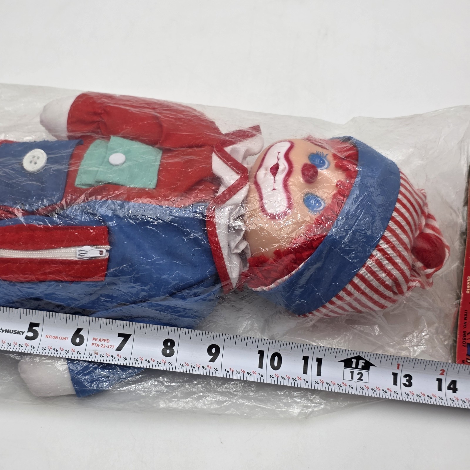 Chadwick DRESS ME Clown Doll 14″ Teaching Plush Snap Button Zipper New