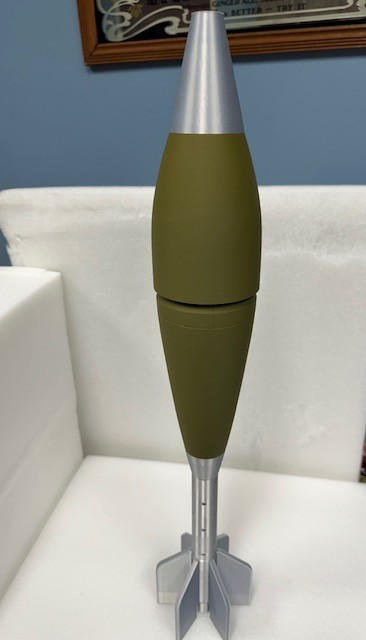 M821 WW2 Era Mortar 81MM 3D Printed Replica 1:1 Scale Reproduction Display