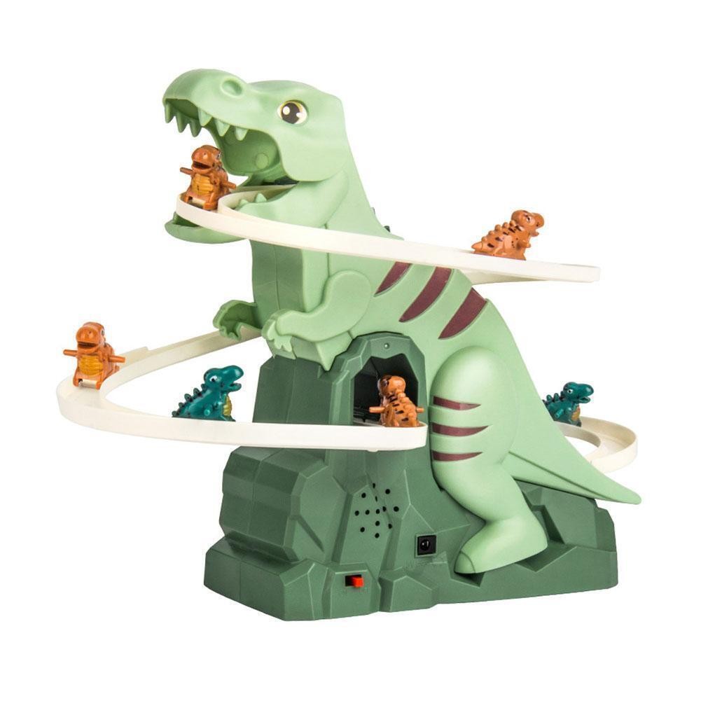 Dinosaur assembly puzzle fun electric slide track toy car birthday gift