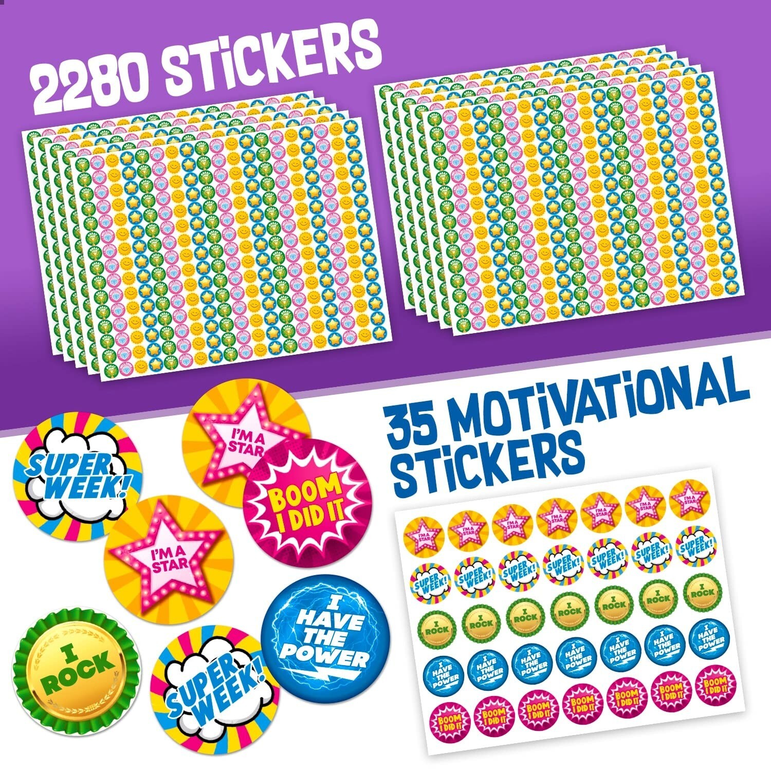Behavior Reward Chart System – Pad with 26 Chore Charts for Kids, 2800 Sticke…
