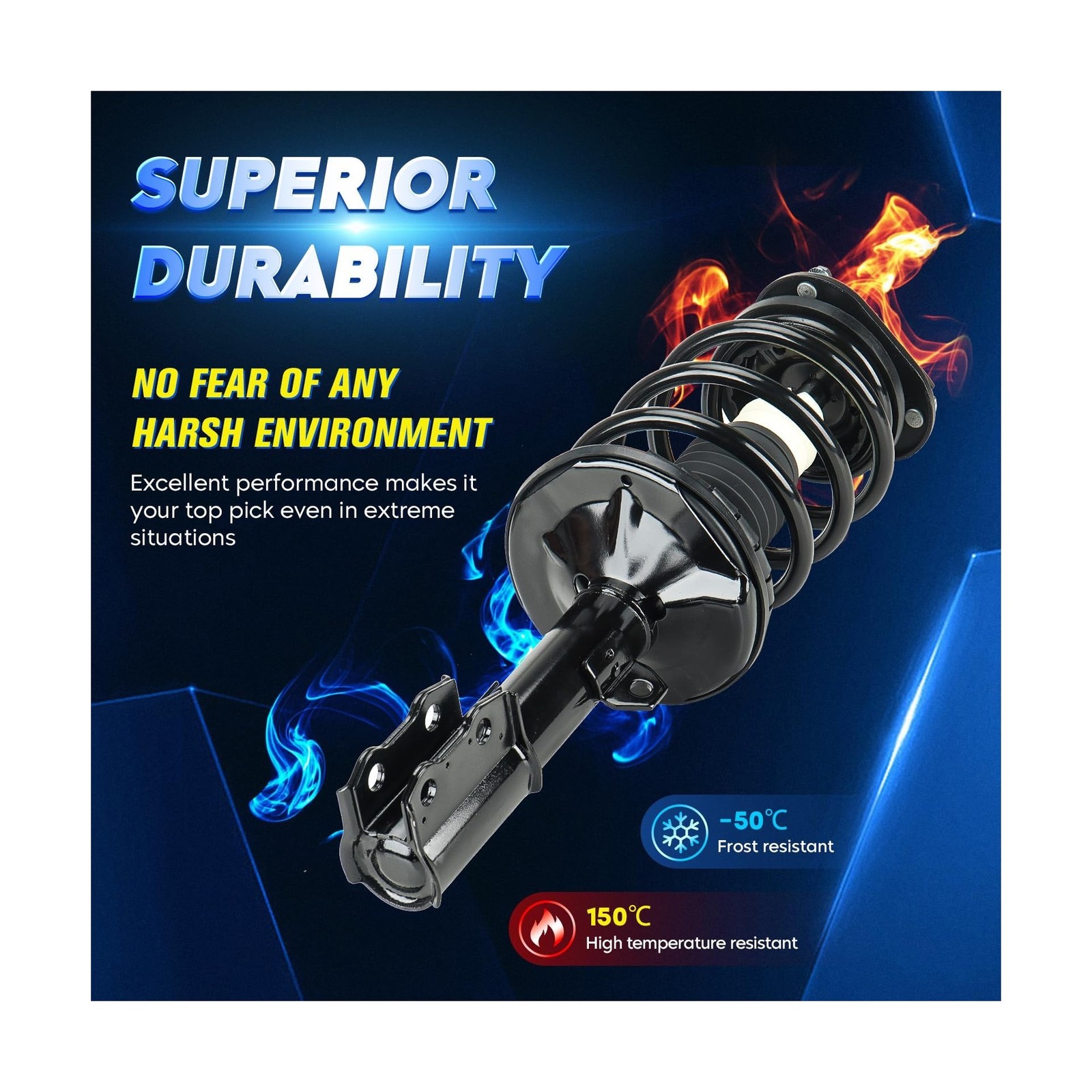 Front Strut Shock Assembly w/Coil Spring for Toyota Corolla 2003-2008, Replac…