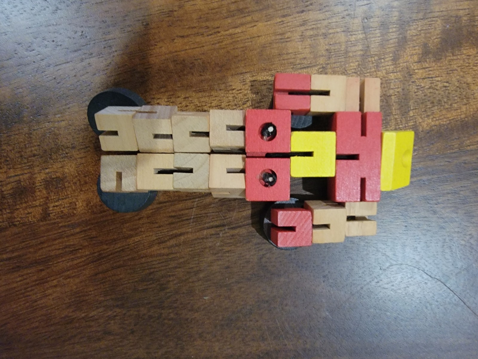 Skywalker Wooden Twist Puzzle – Robot Car, Wooden Puzzle Cube Transforming Toy