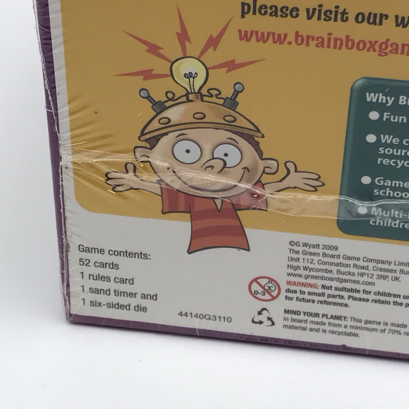 BrainBox My First ABC Memory Recall Game Ages 4+ Sealed Green Board Game