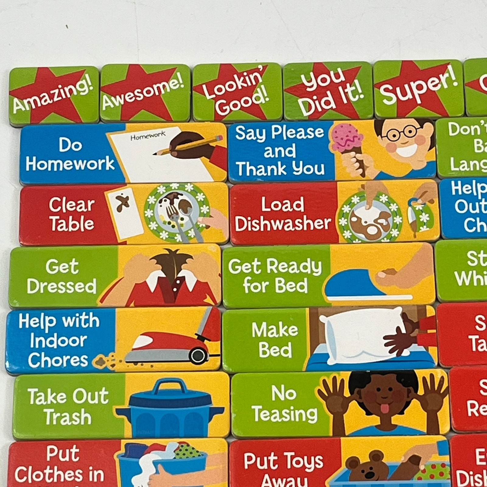 Melissa & Doug Magnetic Responsibility Chart Replacement Magnets Chores Rewards