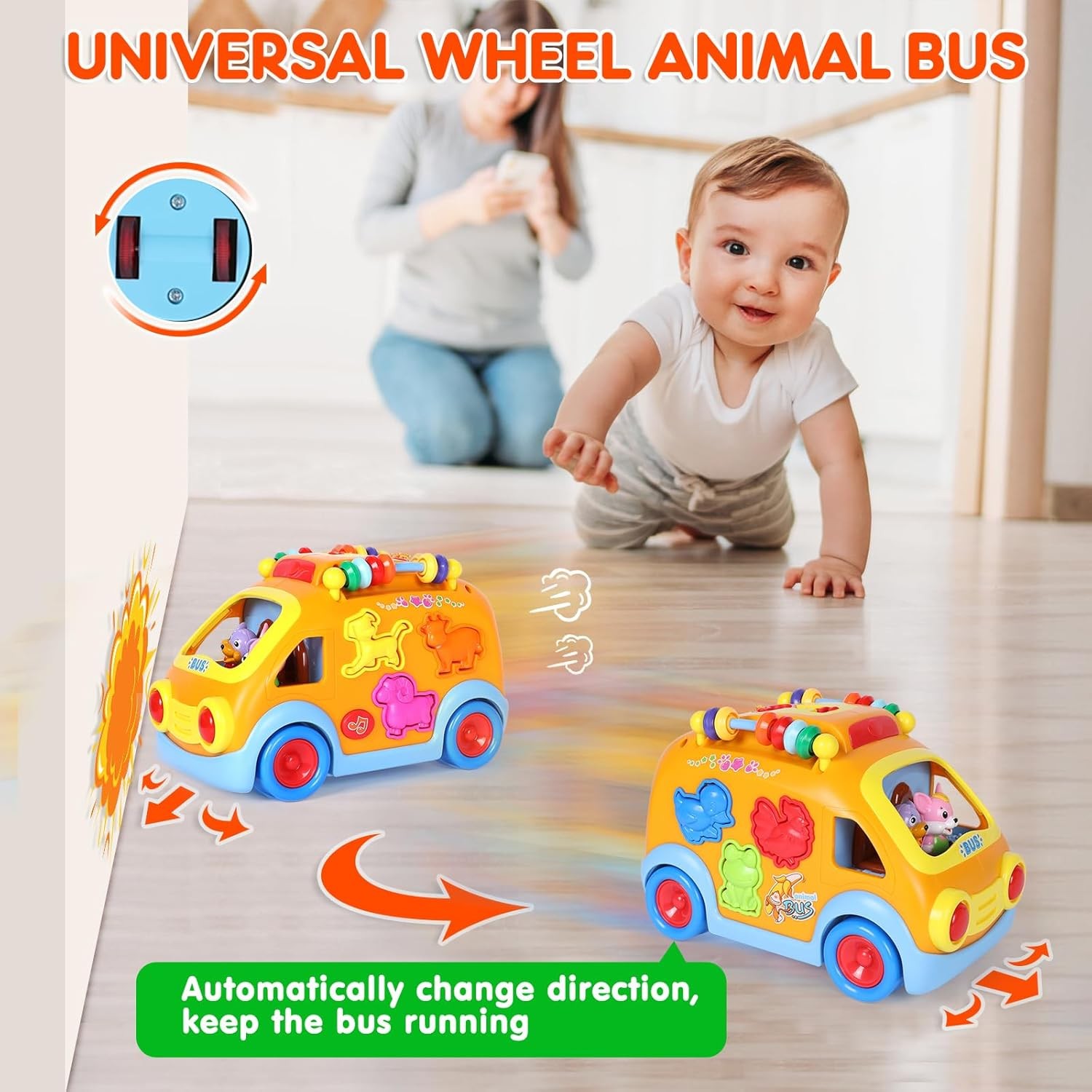 Toy Cars for 2 Year Old Boy Toys, Baby Boy Gifts, Musical Learning Crawling Toys