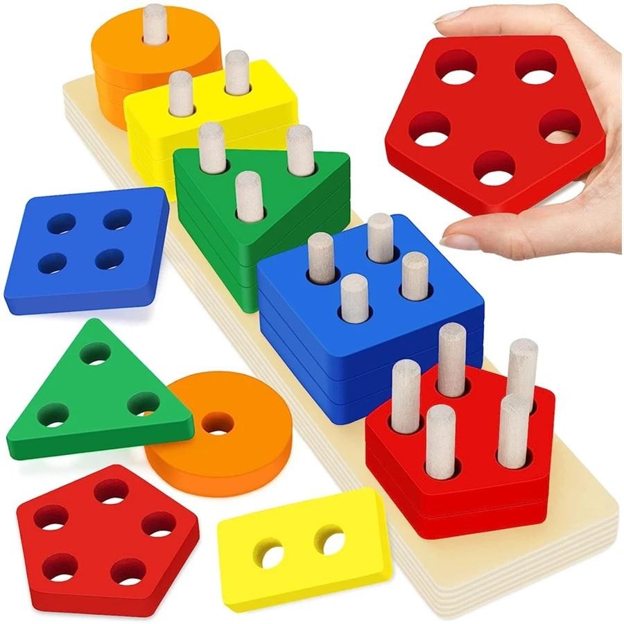 Early Learning Shape Assembly Set for Kids Intelligence Building Toy Gift