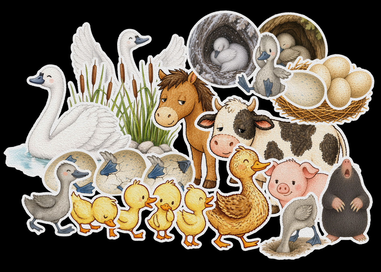 The Ugly Duckling 23-pc Felt Story