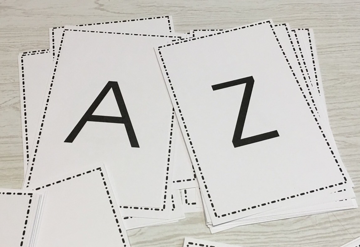 LAMINATED- Numbers & Letters (Upper And Lower Case) Flash card Set – 78 Cards.