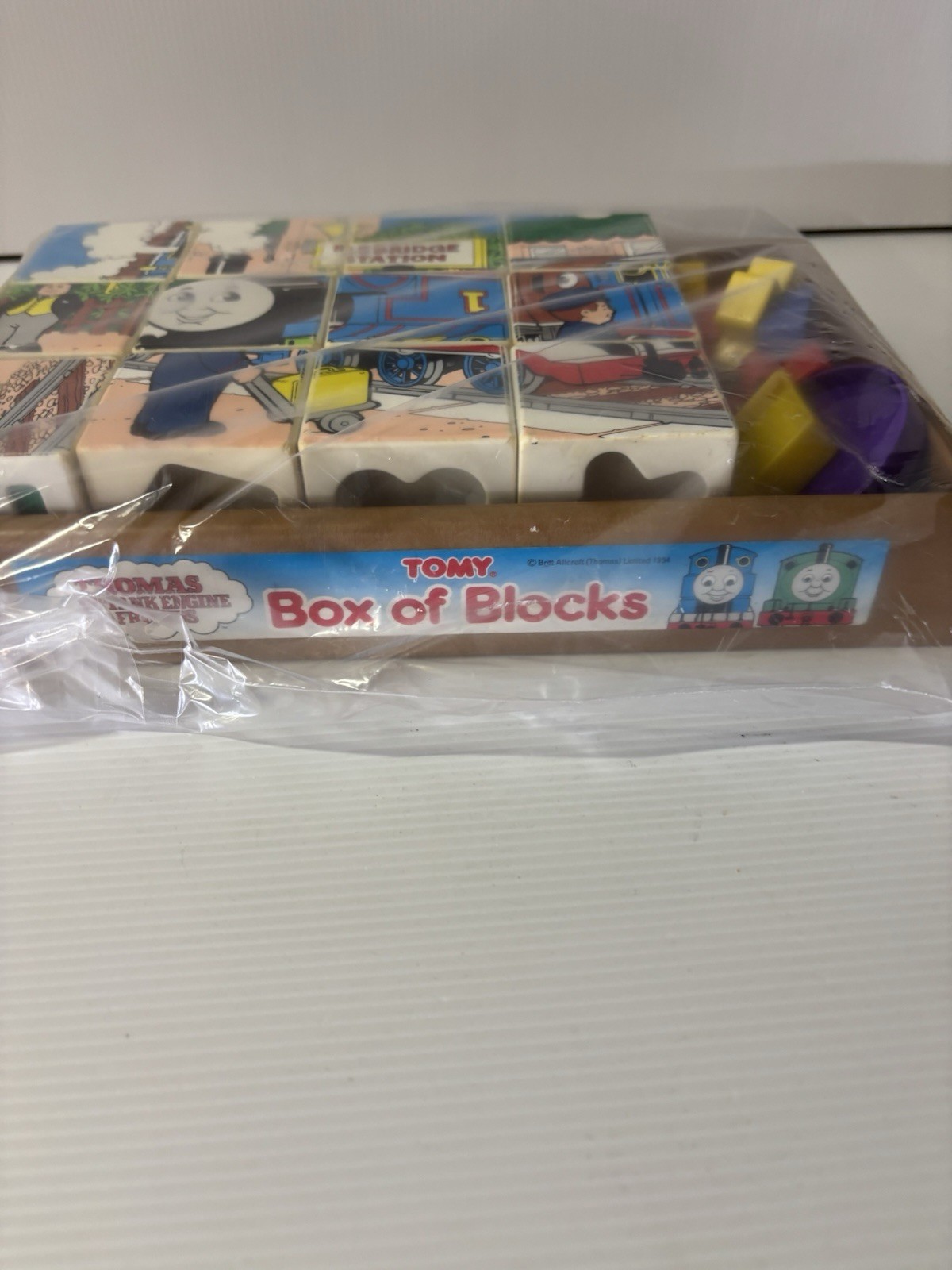 Vintage TOMY Thomas The Tank Engine Big Fun Box of Blocks – Learning Toy Puzzle