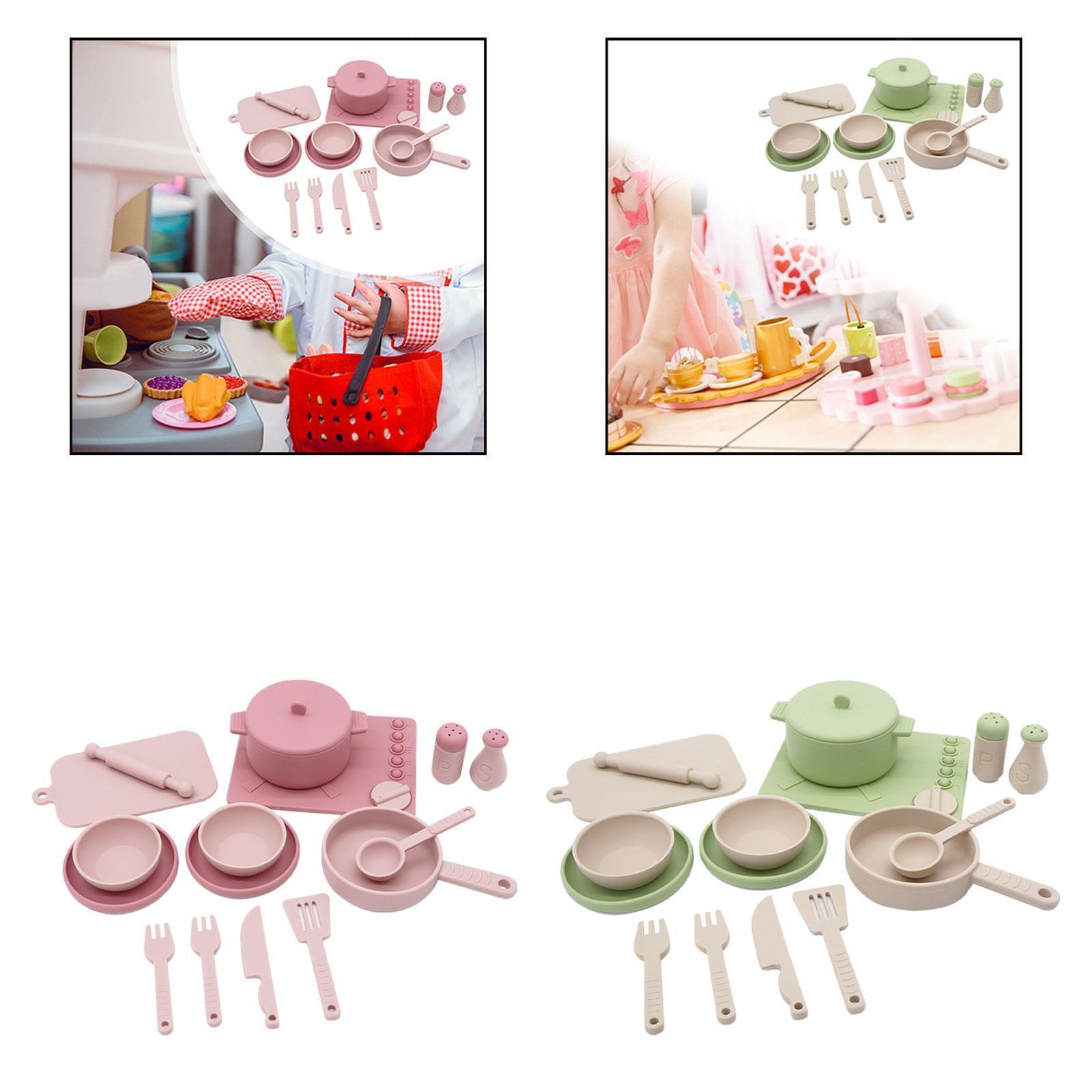 14 Pieces Kitchen Toys Pretend Play Toy for Boys Girls Kids Birthday Gifts
