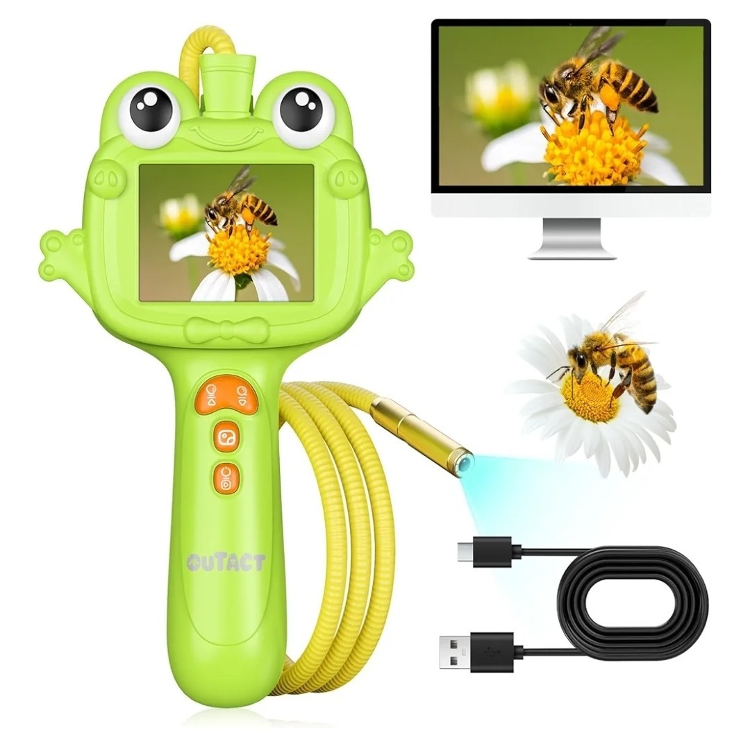 Kids Endoscope, 2.4 IPS Borescope Snake Camera with Light,IP67 Waterproof Lens,