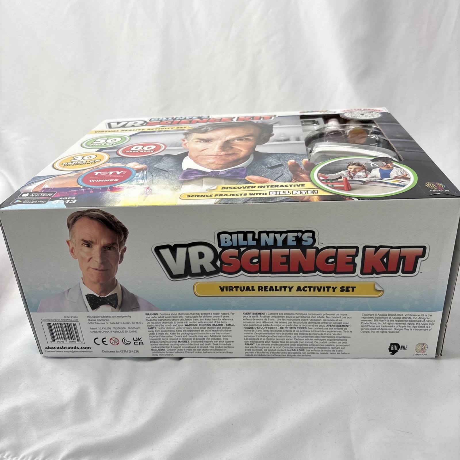 Abacus Bill Nye’s VR Science Kit Virtual Reality Activity Set 50Pc New Open Box