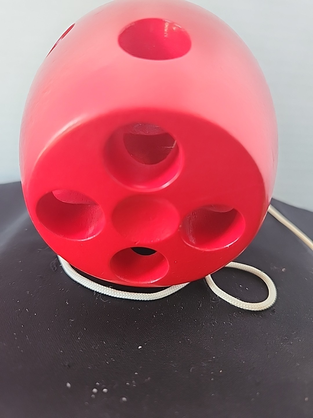 Wood Apple With Holes For Lacing Threading For Toddler Learning