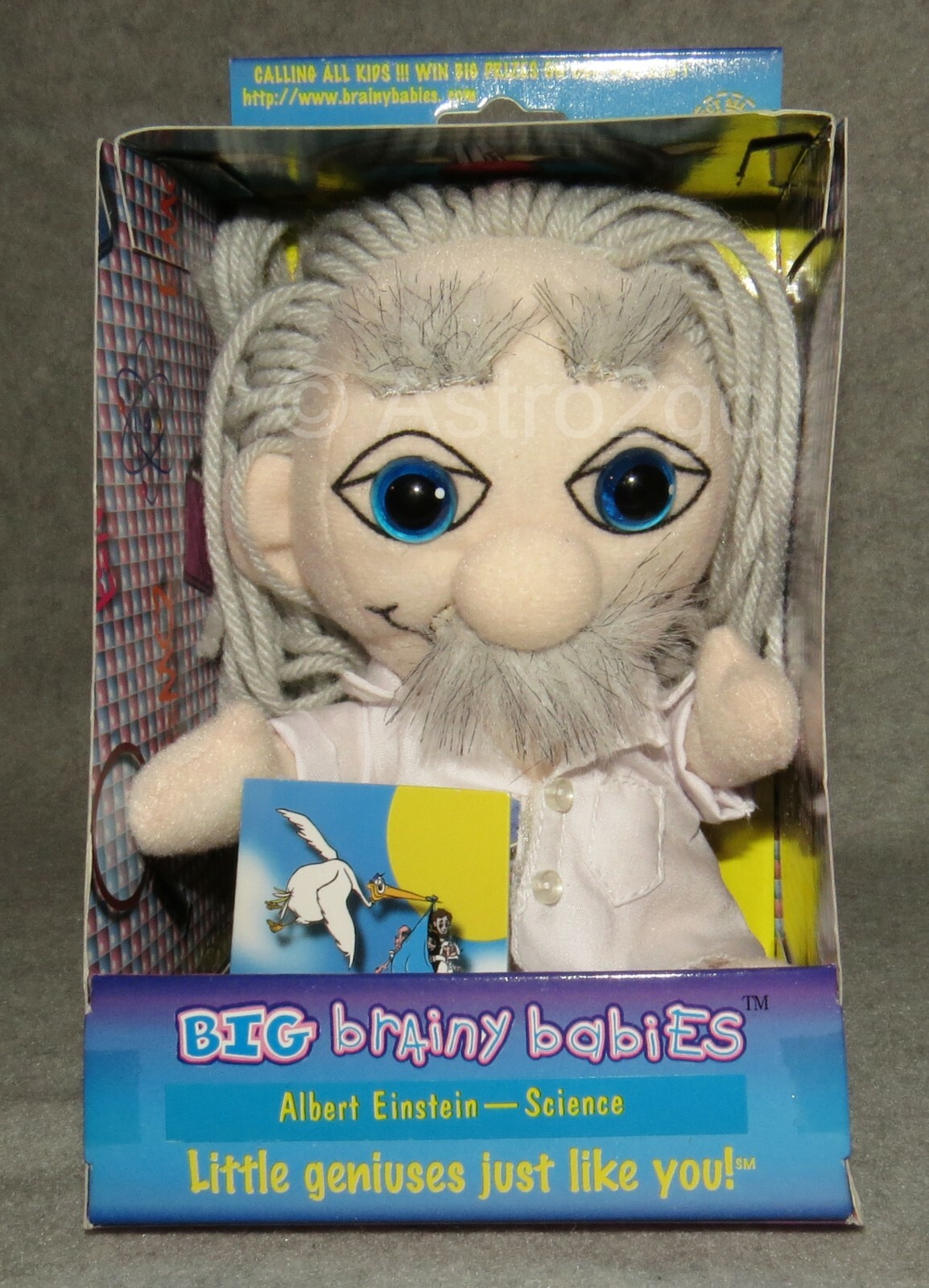 BIG BRAINY BABIES-ALBERT EINSTEIN-Stuffed Plush Little Genius Dolls Science NEW!