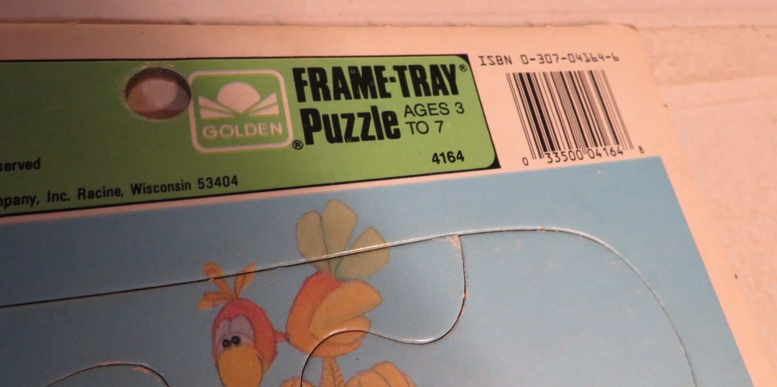 Vintage 1989 Precious Moments Childs 12 Piece Cardboard Puzzle Golden Frame Tray