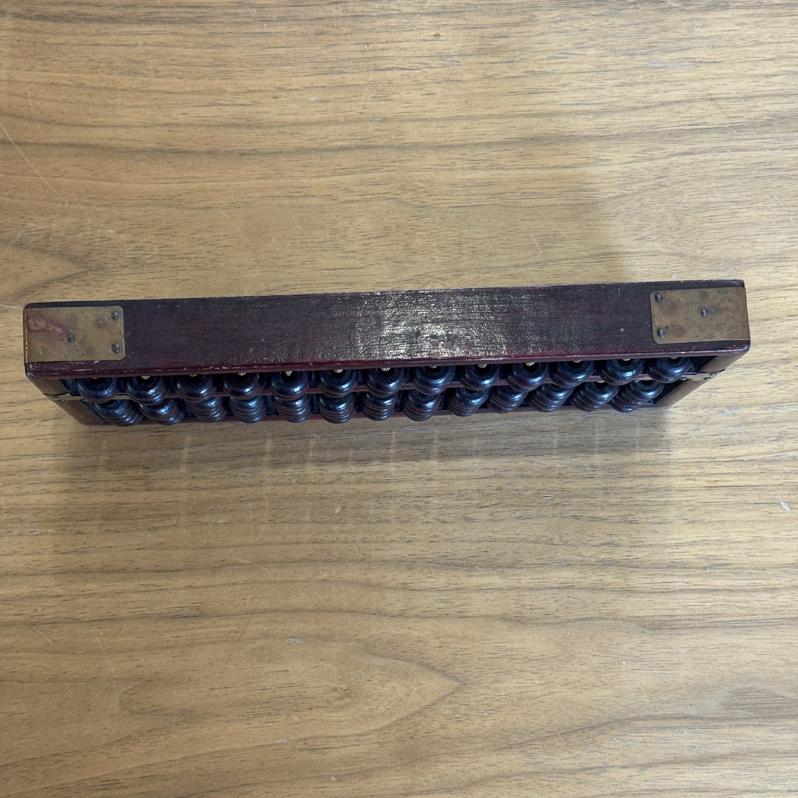 Vintage Chinese Wooden Rare Abacus Board 91 Beads 25cm X 12.5cm