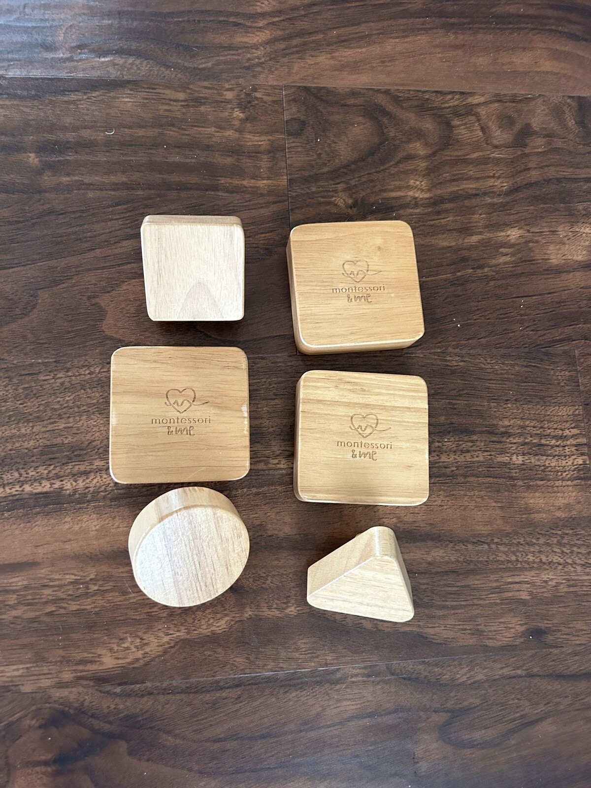 Montessori & Me Single Shape Puzzles Wood Triangle Circle Square