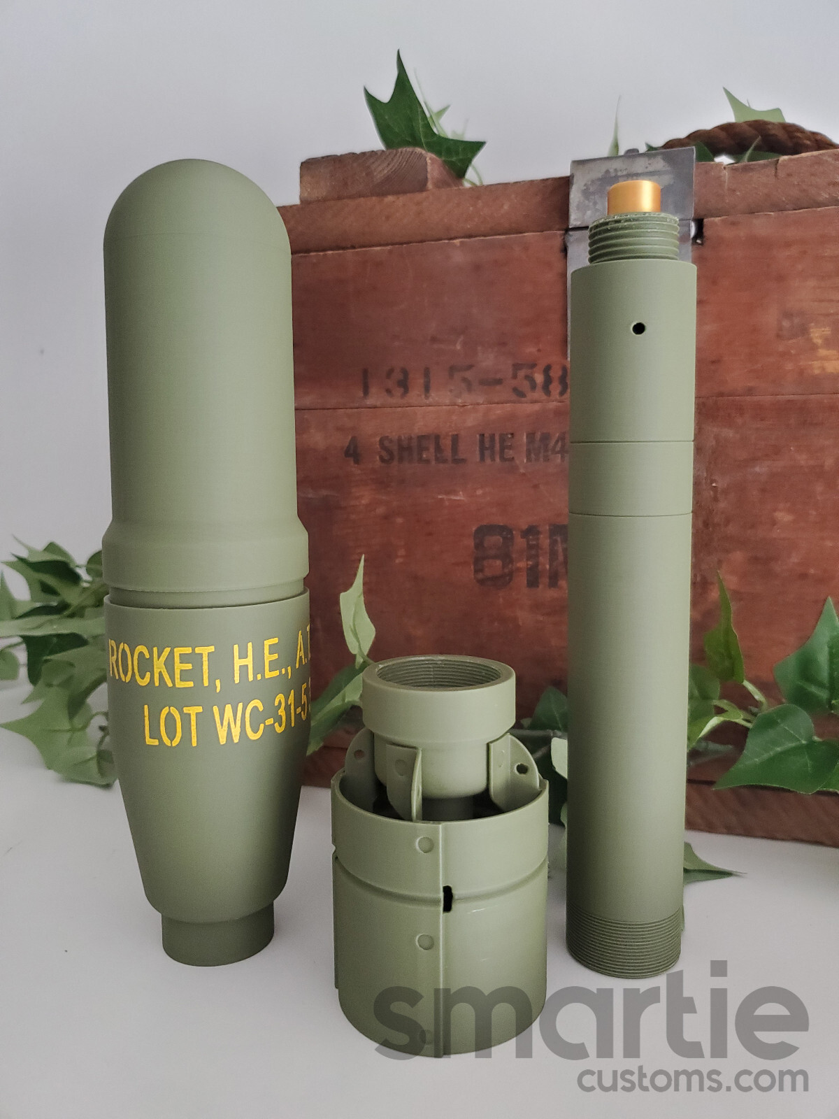 DUMMY M6A3 M7A3 2.26″ HEAT Bazooka Rocket Round – Accurate Size Plastic Replica
