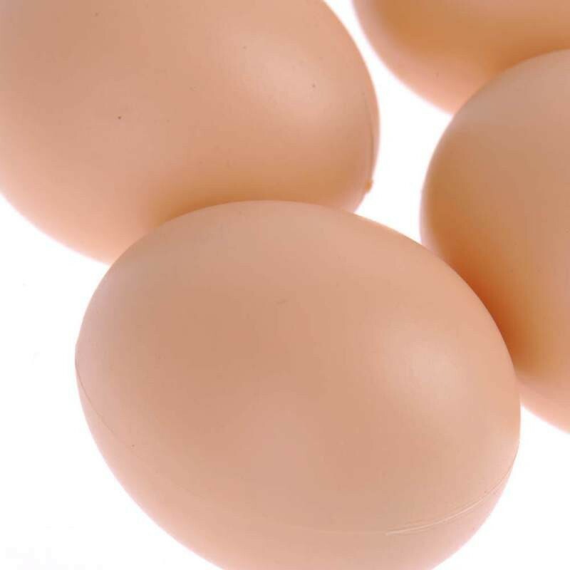 5x Fake Plastic Eggs Model Joke Farm Chicken Nesting Hen New
