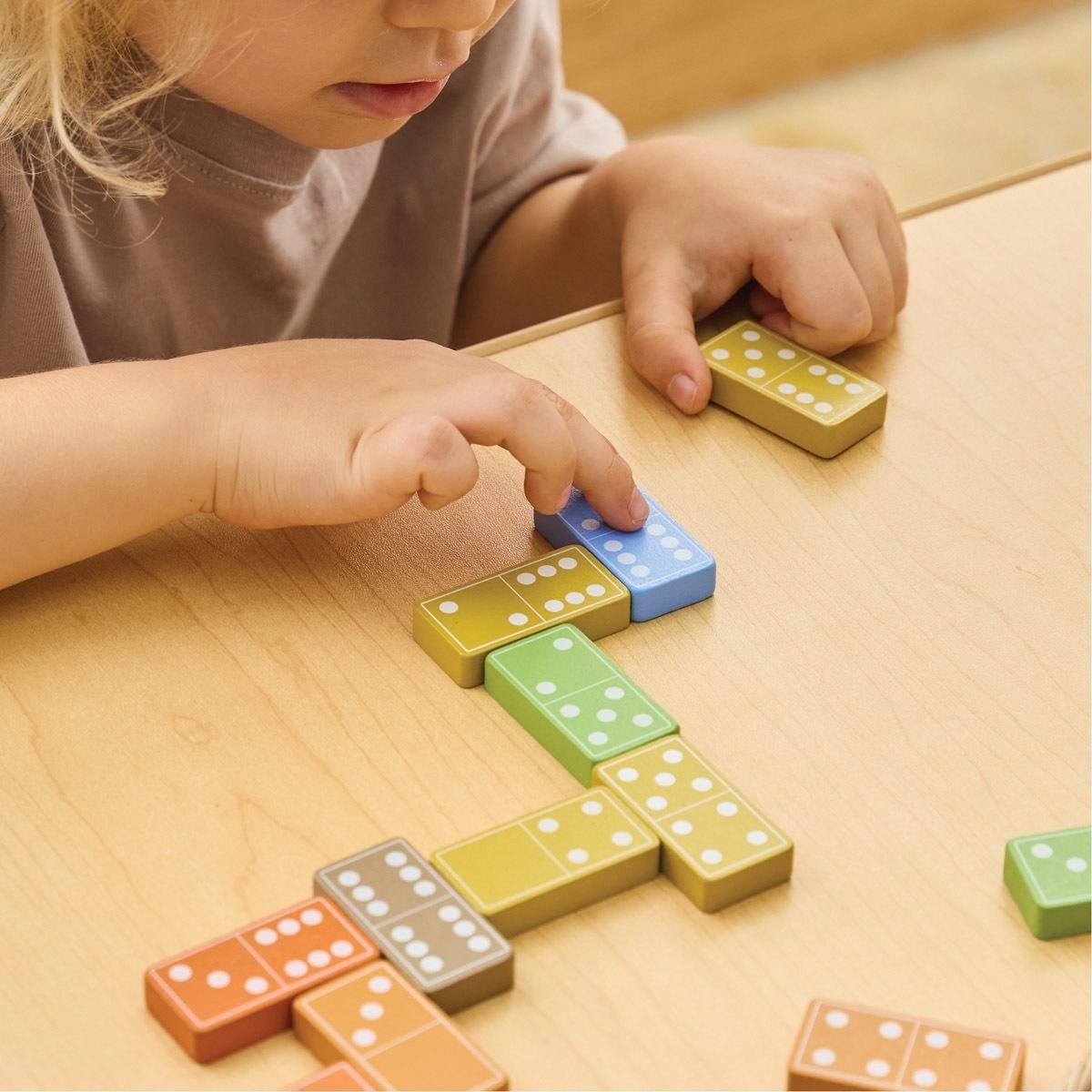Kaplan Early Learning Wooden Dominoes – 168 Pieces