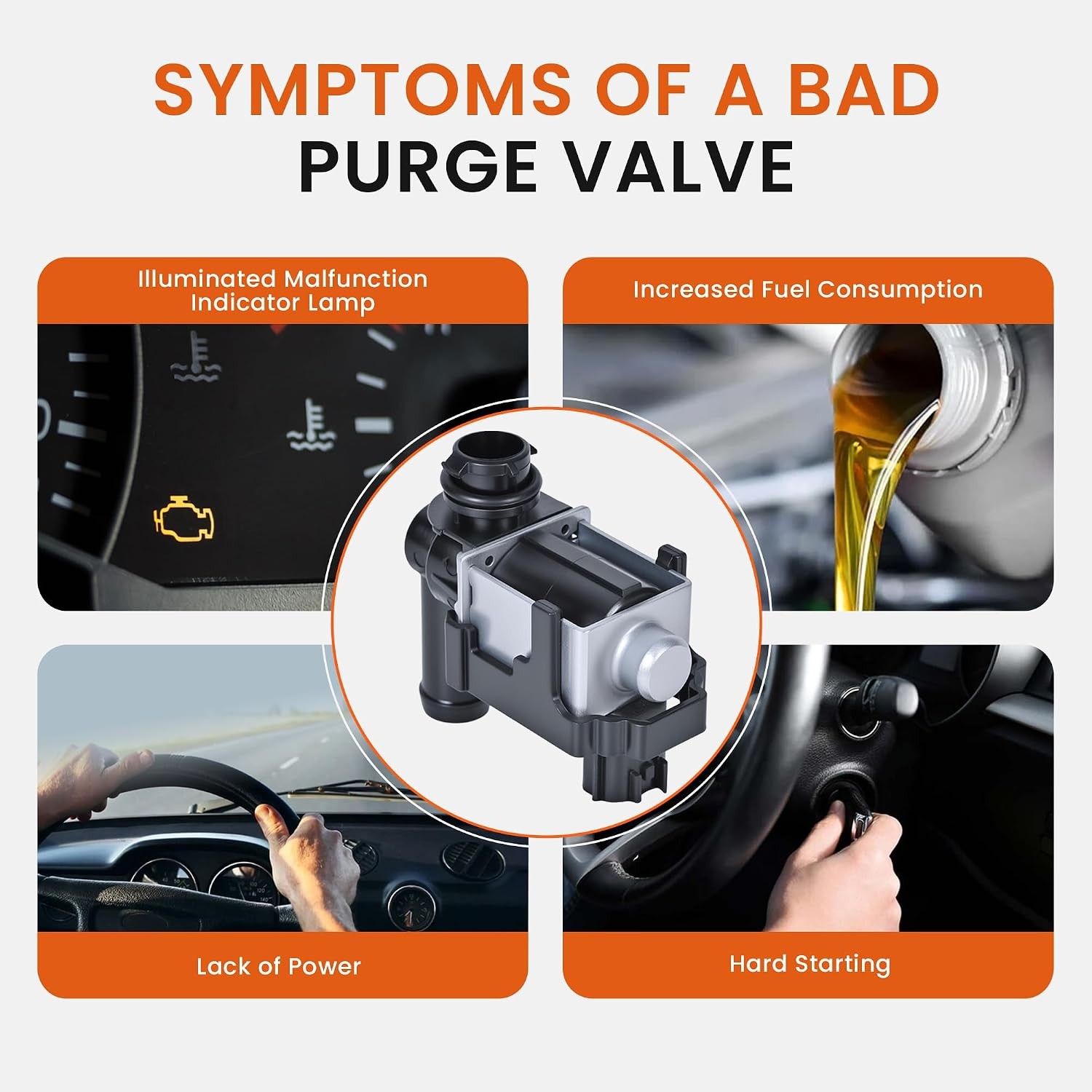 Vapor Canister Purge Valve Solenoid EVAP Compatible with Infiniti EX35 FX35