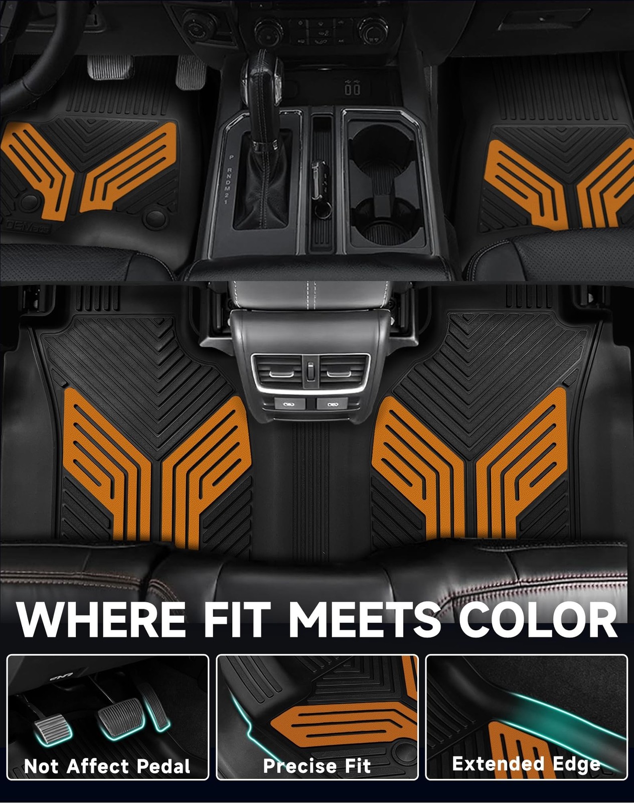 Color TPE Floor Mats 2019–2026 for Chevrolet Silverado/GMC Sierra 1500 & 2