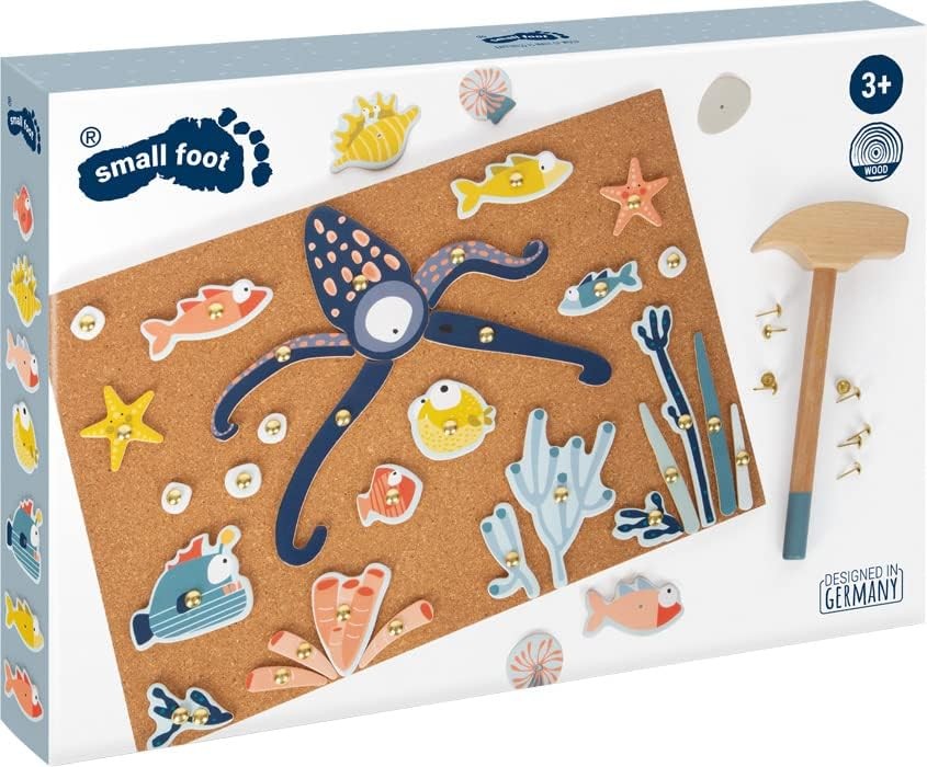 Small Foot Sea Life Hammer Game, Wood, with Large Selection of Motif Elements, i