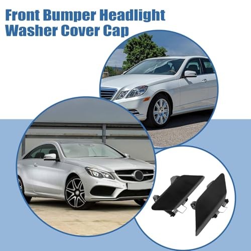 2Pcs Headlight Washer Cover Fit for Mercedes-Benz E350 E400 E550 2010-2013
