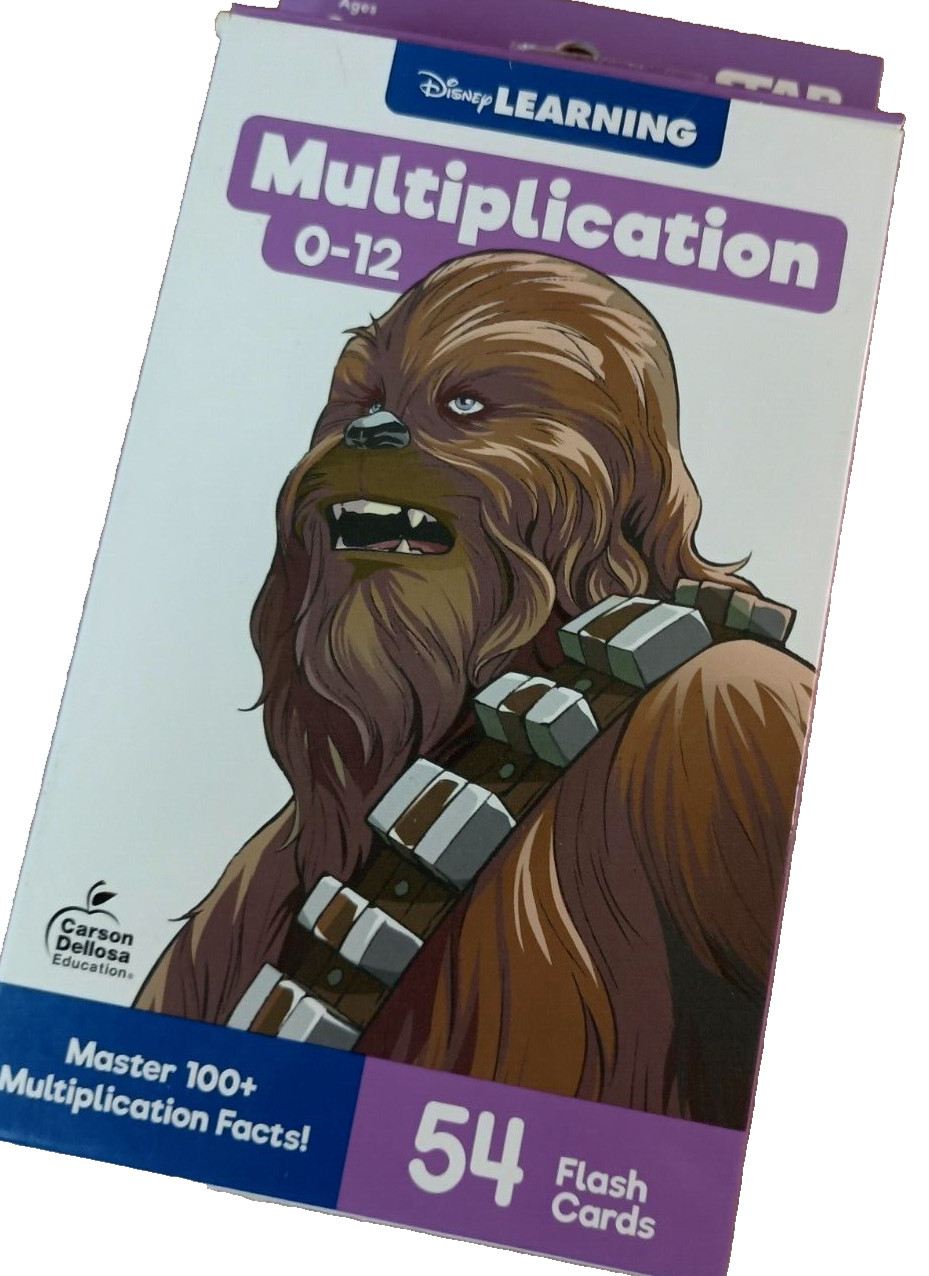 Disney Learning Star Wars Flash Cards Multiplication Homeschool Math Practice