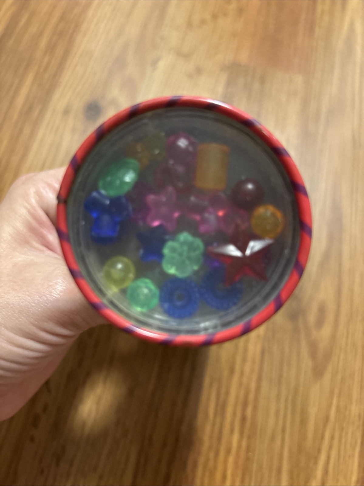 FAO Schwarz Kaleidoscope Metal Plastic Beads Child’s Toy