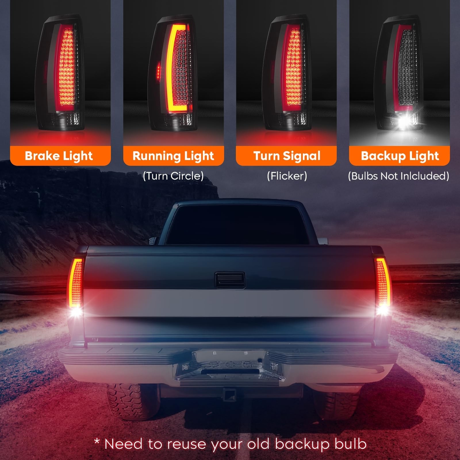 Tresound LED Tail Light for Chevy Avalanche 2007 2008 2009 2010 2011 2012 201…