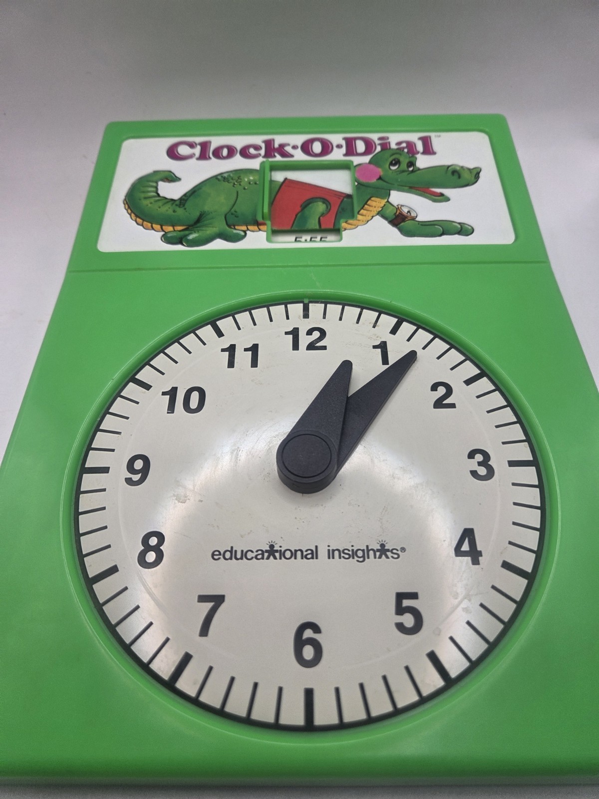 Vint. Clock O Dial Educational Best Toy Analog Time Teaching Set of 4 wheels 80s