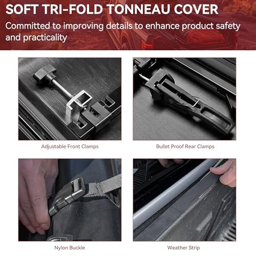 YITAMOTOR SOFT TRI-FOLD TRUCK BED TONNEAU COVER DODGE RAM 1500 CETC-2009 – BLACK