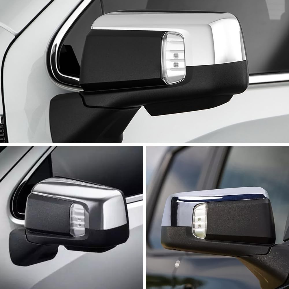 Chrome ABS Mirror Covers for 2019 2020 2021 2022 2023 2024 2025 Chevy Silverad..