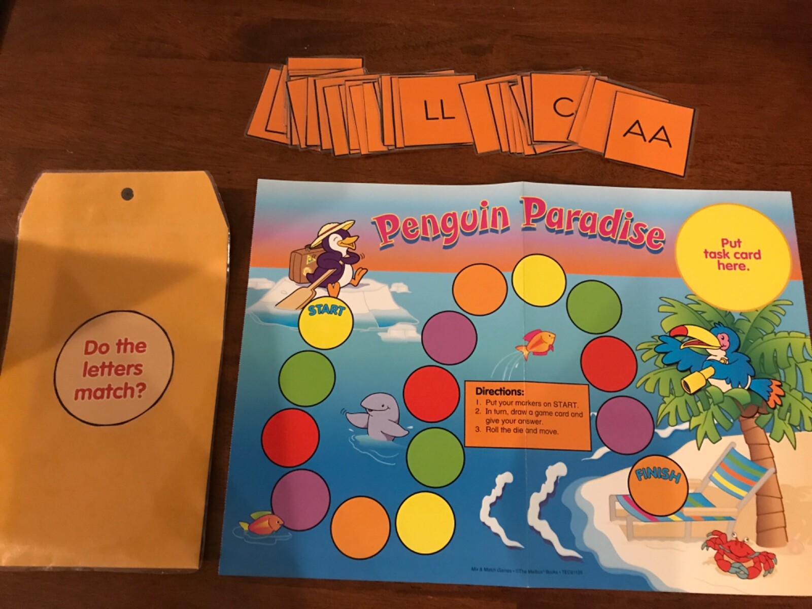 Penguin Paradise! Matching letters mailbox teacher game resources prek