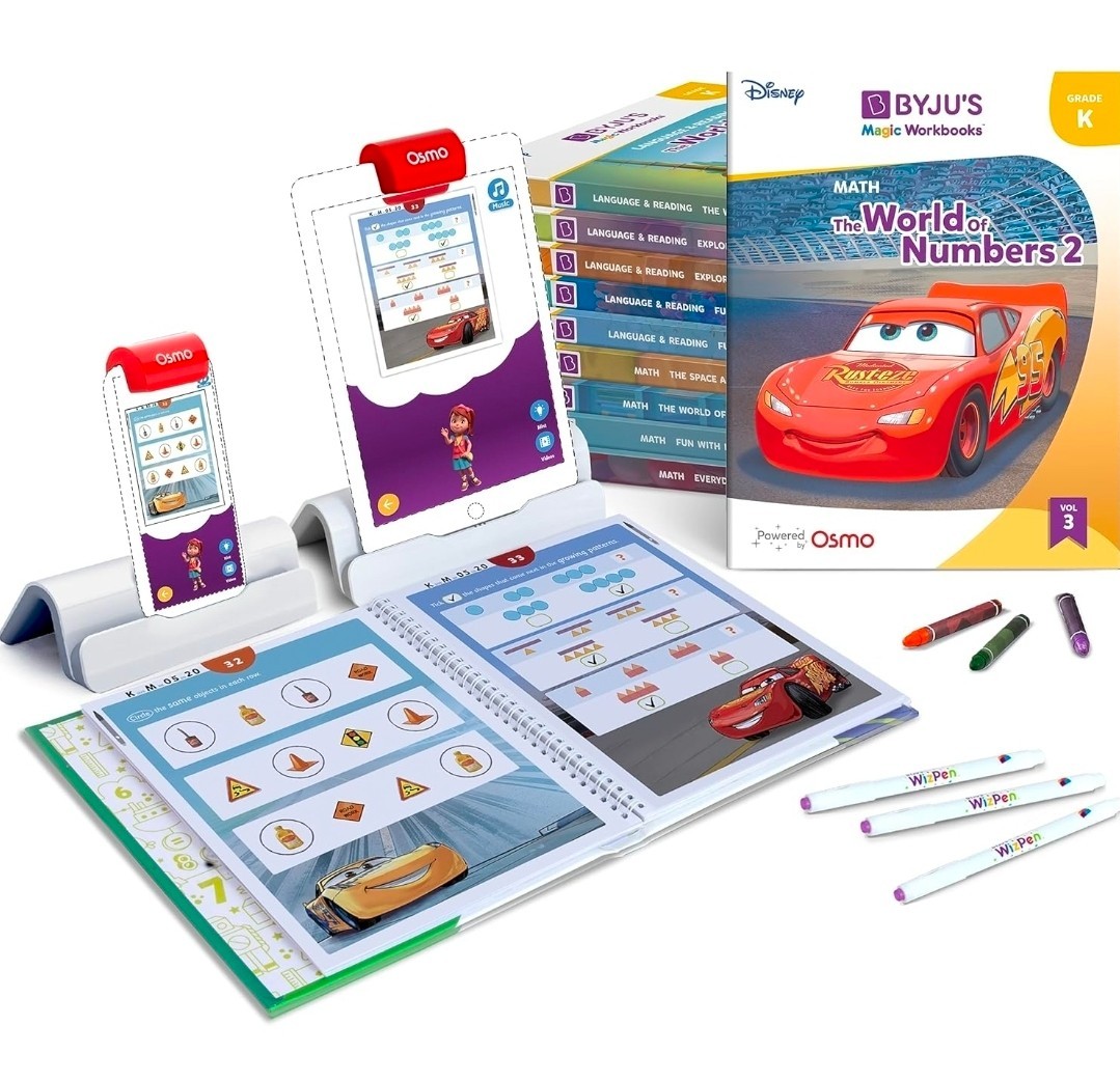 K3 Premium Kit Collection of 10 Byju’s Magic Workbooks ft Disney with Crayons