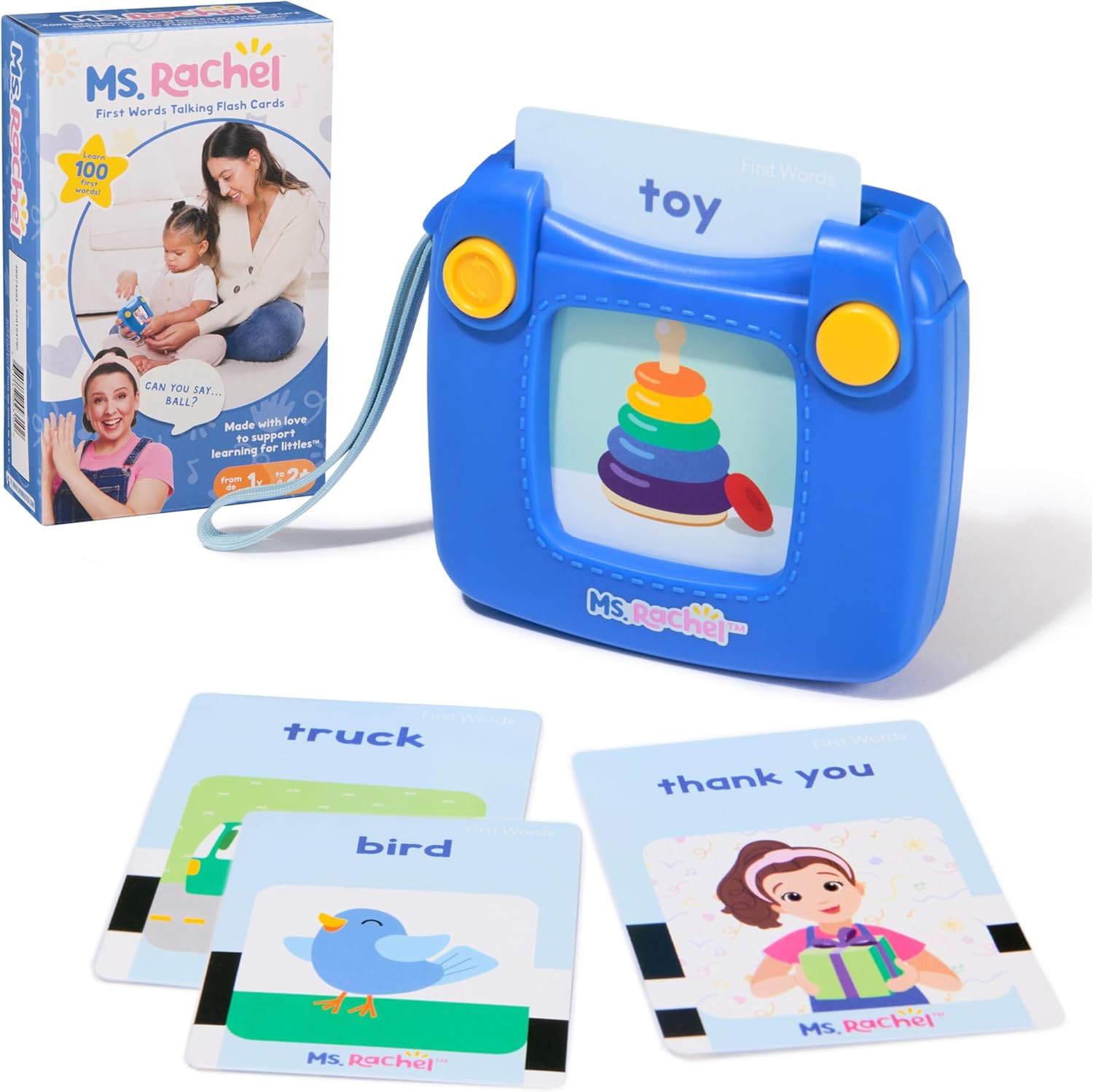 Official First Words Talking Flash Cards with Electronic Reader, 100 Words, Educ