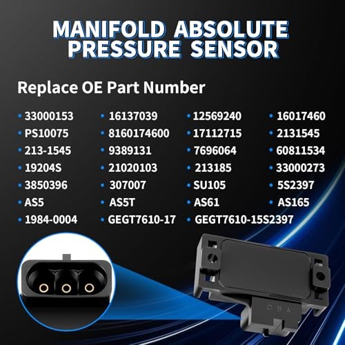 MAP Manifold Absolute Pressure Sensor Fit for Chevy C1500 Suburban Cavalier S10